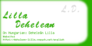 lilla dehelean business card